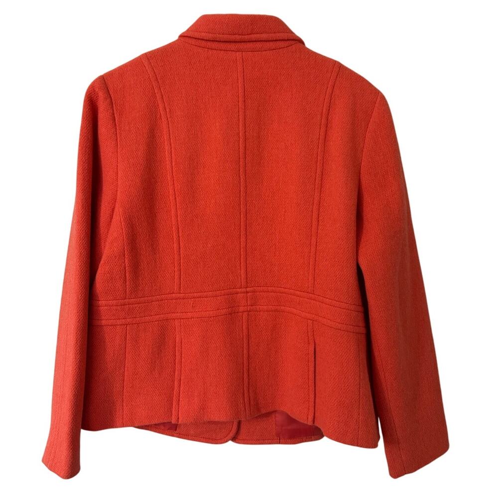Talbots Wool Blend Button Front Orange Blazer Siz… - image 2